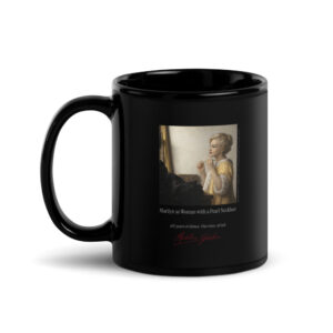 Vermeer Woman with a Pearl Necklace Mug | MARILYN100 Cyberpainting