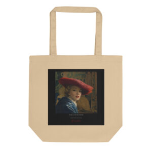 Vermeer Girl with a Red Hat Tote Bag | MARILYN100 Cyberpainting