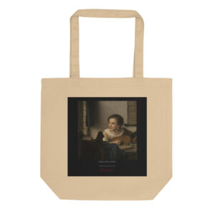 Vermeer the Lute Player Tote Bag | MARILYN100 Cyberpainting