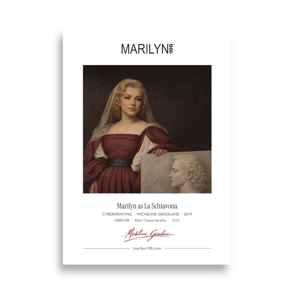 Vecellio La Schiavona Poster 50x70 cm | MARILYN100 Cyberpainting | 50x70 cm