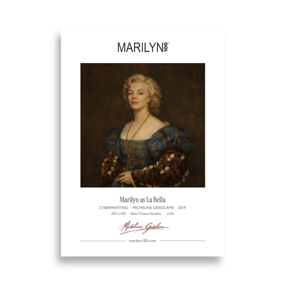 Vecellio La Bella Poster 50x70 cm | MARILYN100 Cyberpainting | 50x70 cm