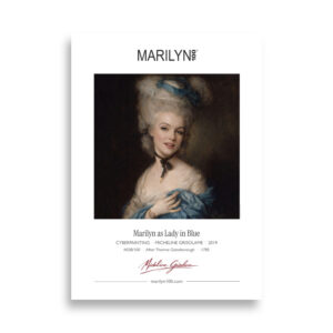 Gainsborough Lady in Blue Poster 50x70 cm | MARILYN100 Cyberpainting | 50x70 cm