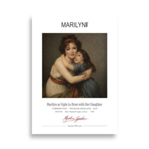 Brun Vigée Le Brun with Her Daughter Poster 50x70 cm | MARILYN100 Cyberpainting | 50x70 cm