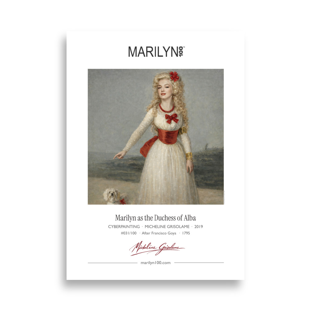 Goya the Duchess of Alba Poster 50x70 cm | MARILYN100 Cyberpainting | 50x70 cm