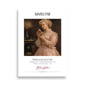 Stevens the Lady in Pink Poster 50x70 cm | MARILYN100 Cyberpainting | 50x70 cm