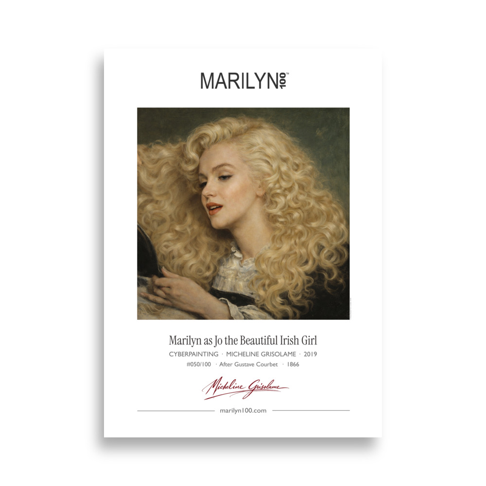 Courbet Jo the Beautiful Irish Girl Poster 50x70 cm | MARILYN100 Cyberpainting | 50x70 cm