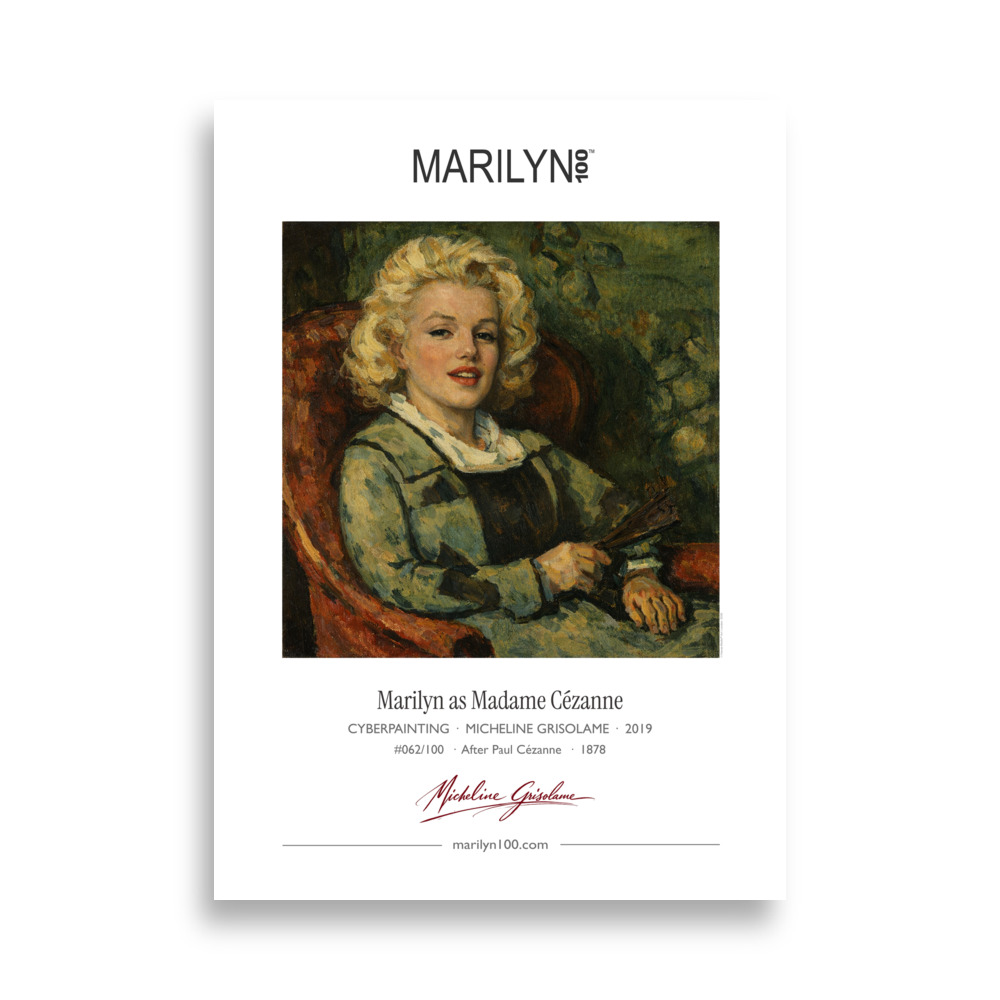 Cézanne Madame Cézanne Poster 50x70 cm | MARILYN100 Cyberpainting | 50x70 cm