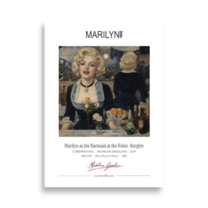 Manet the Barmaid at the Folies-Bergère Poster 50x70 cm | MARILYN100 Cyberpainting | 50x70 cm