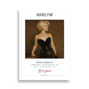 Sargent Madame X Poster 50x70 cm | MARILYN100 Cyberpainting | 50x70 cm