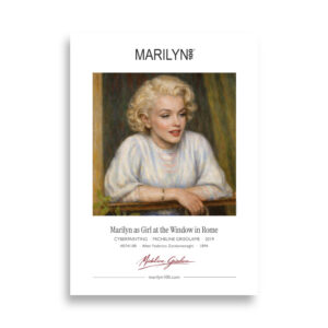 Zandomeneghi Girl at the Window in Rome Poster 50x70 cm | MARILYN100 Cyberpainting | 50x70 cm