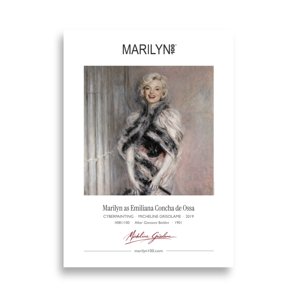 Boldini Emiliana Concha de Ossa Poster 50x70 cm | MARILYN100 Cyberpainting | 50x70 cm