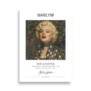 Klimt Emilie Flöge Poster 50x70 cm | MARILYN100 Cyberpainting | 50x70 cm