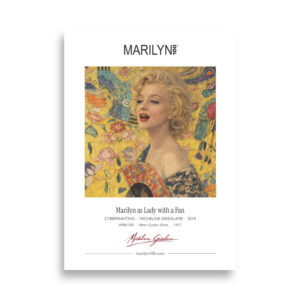 Klimt Lady with a Fan Poster 50x70 cm | MARILYN100 Cyberpainting | 50x70 cm