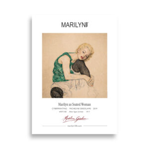 Schiele Seated Woman Poster 50x70 cm | MARILYN100 Cyberpainting | 50x70 cm