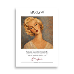Modigliani Jeanne Hébuterne Seated Poster 50x70 cm | MARILYN100 Cyberpainting | 50x70 cm