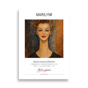 Modigliani Jeanne Hébuterne Poster 50x70 cm | MARILYN100 Cyberpainting | 50x70 cm