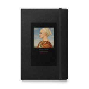 Pollaiolo the Young Woman Notebook | MARILYN100 Cyberpainting - Black