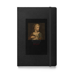 Leonardo the Lady with an Ermine Notebook | MARILYN100 Cyberpainting - Black