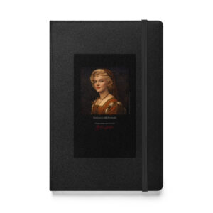 Leonardo La belle Ferronnière Notebook | MARILYN100 Cyberpainting - Black