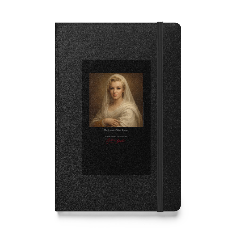 Raffaello the Veiled Woman Notebook | MARILYN100 Cyberpainting - Black