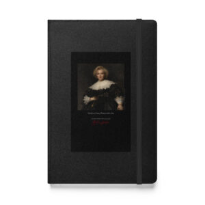 Rembrandt Young Woman with a Fan Notebook | MARILYN100 Cyberpainting - Black