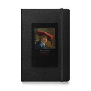 Vermeer Girl with a Red Hat Notebook | MARILYN100 Cyberpainting - Black
