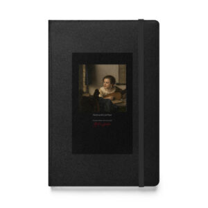 Vermeer the Lute Player Notebook | MARILYN100 Cyberpainting - Black