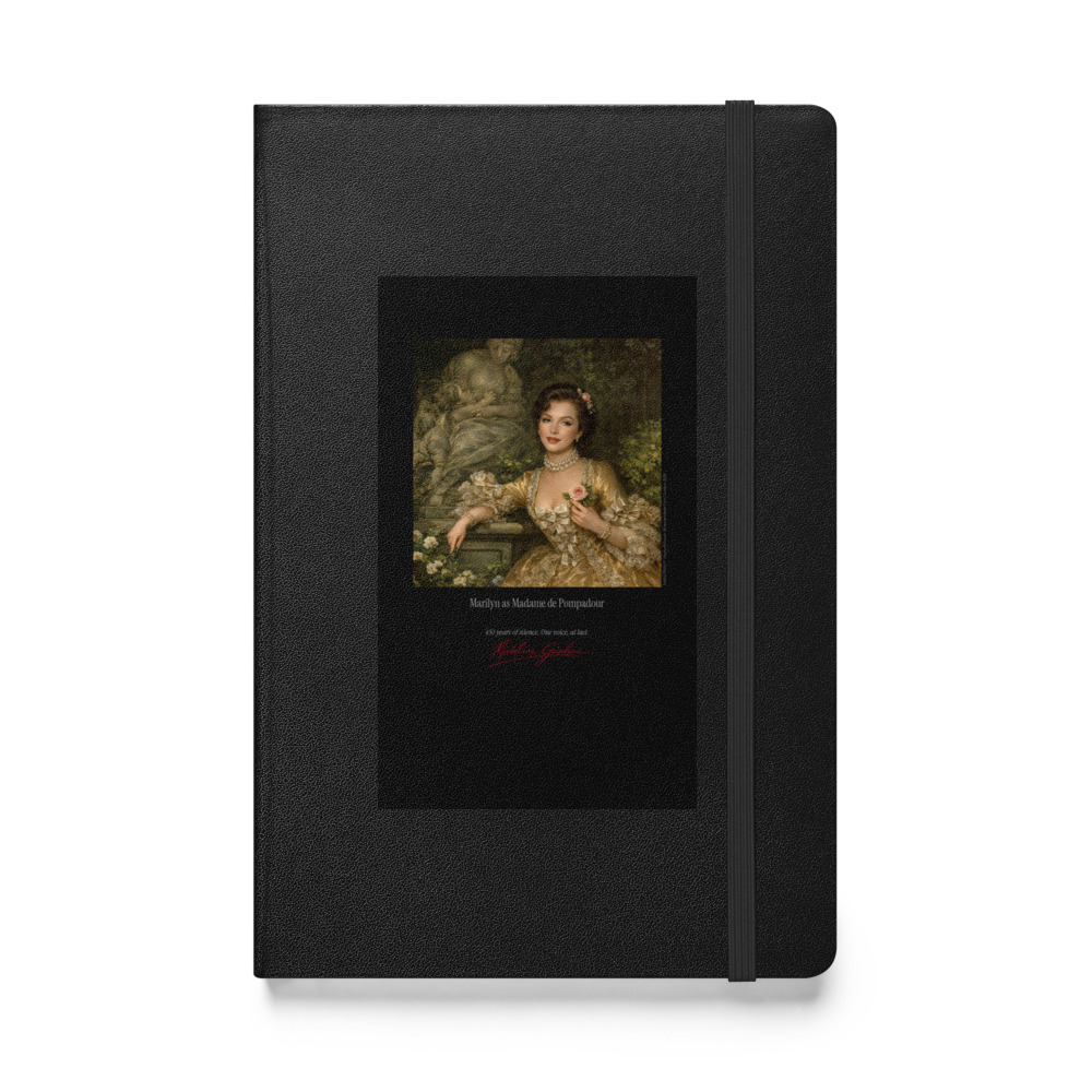 Boucher Madame de Pompadour Notebook | MARILYN100 Cyberpainting - Black