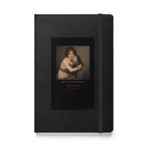 Vigée Le Brun with Her Daughter Notebook | MARILYN100 Cyberpainting - Black