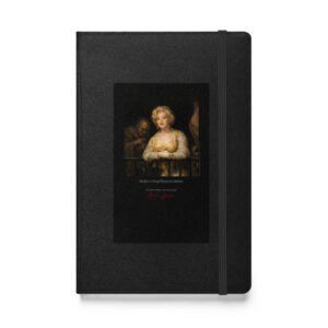 Goya Young Woman at a Balcony Notebook | MARILYN100 Cyberpainting - Black