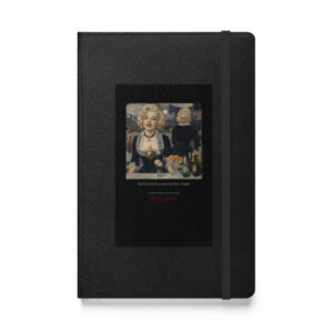 Manet the Barmaid at the Folies-Bergère Notebook | MARILYN100 Cyberpainting - Black