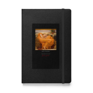 Leighton Flaming June Notebook | MARILYN100 Cyberpainting - Black
