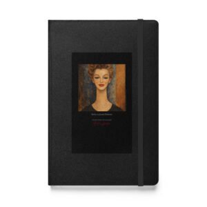 Modigliani Jeanne Hébuterne Notebook | MARILYN100 Cyberpainting - Black