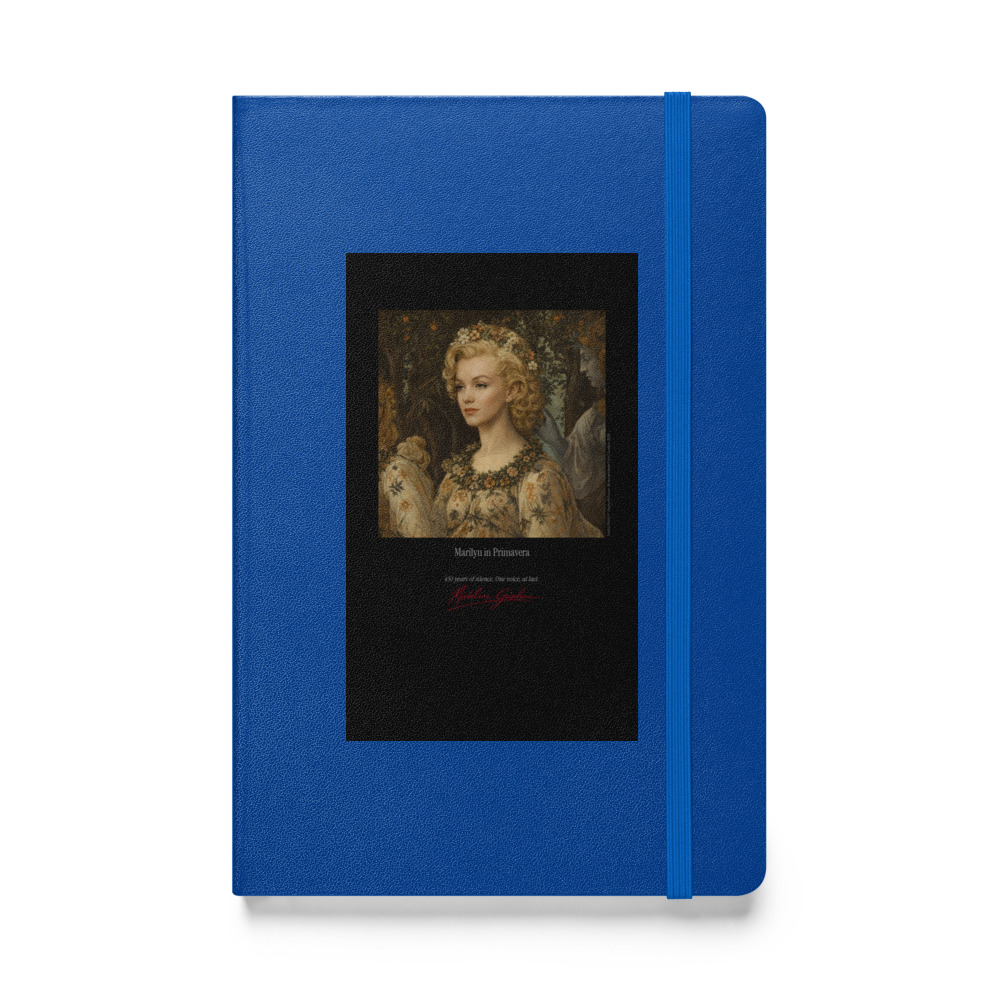 Botticelli Marilyn in Primavera Notebook | MARILYN100 Cyberpainting - Blue