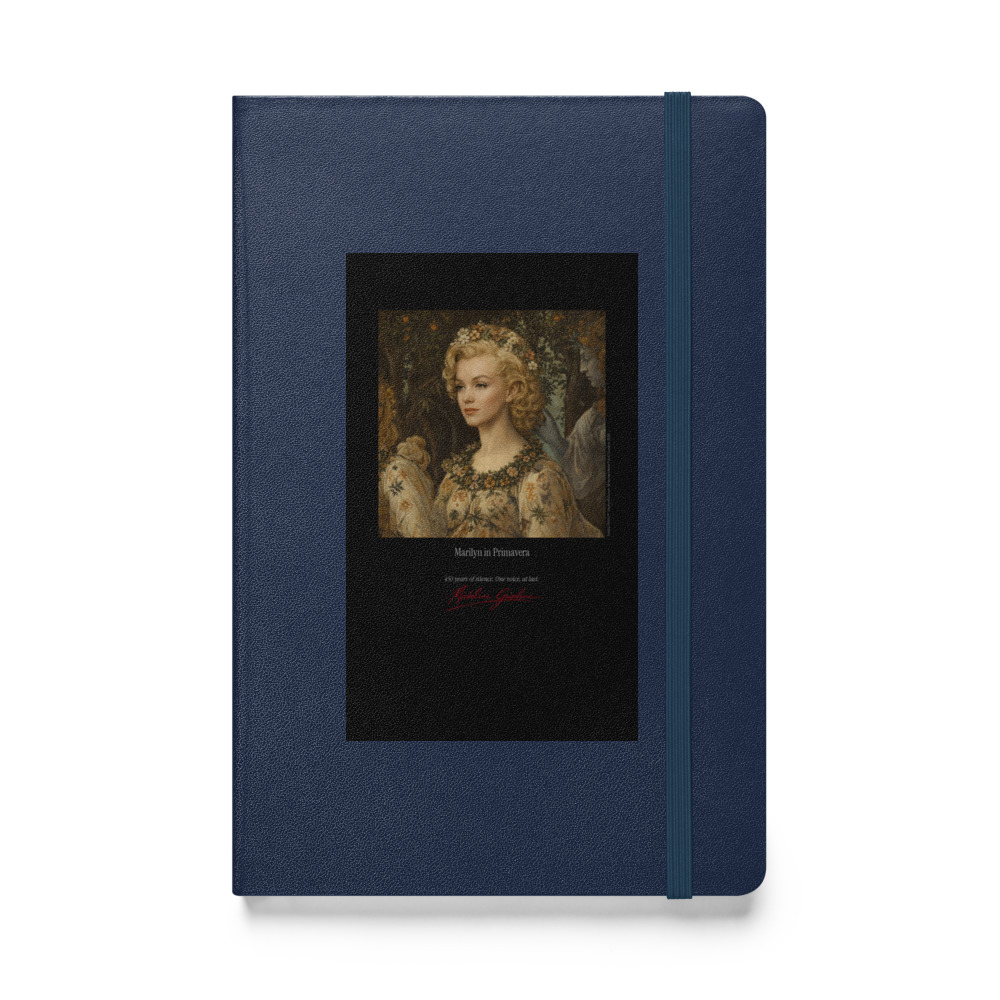 Botticelli Marilyn in Primavera Notebook | MARILYN100 Cyberpainting - Navy