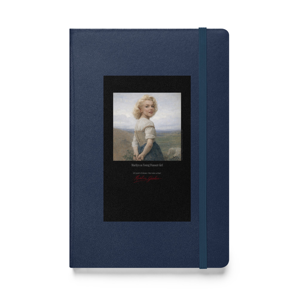 Bouguereau Young Peasant Girl Notebook | MARILYN100 Cyberpainting - Navy