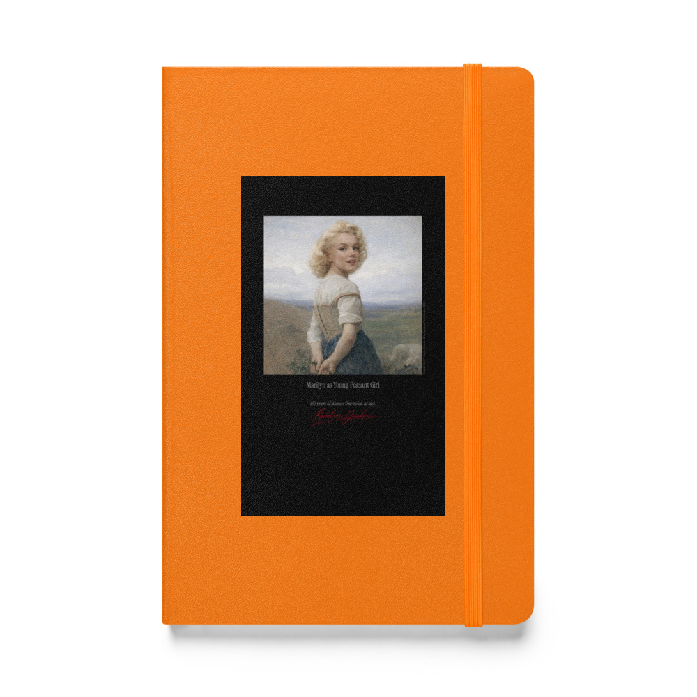 Bouguereau Young Peasant Girl Notebook | MARILYN100 Cyberpainting - Orange