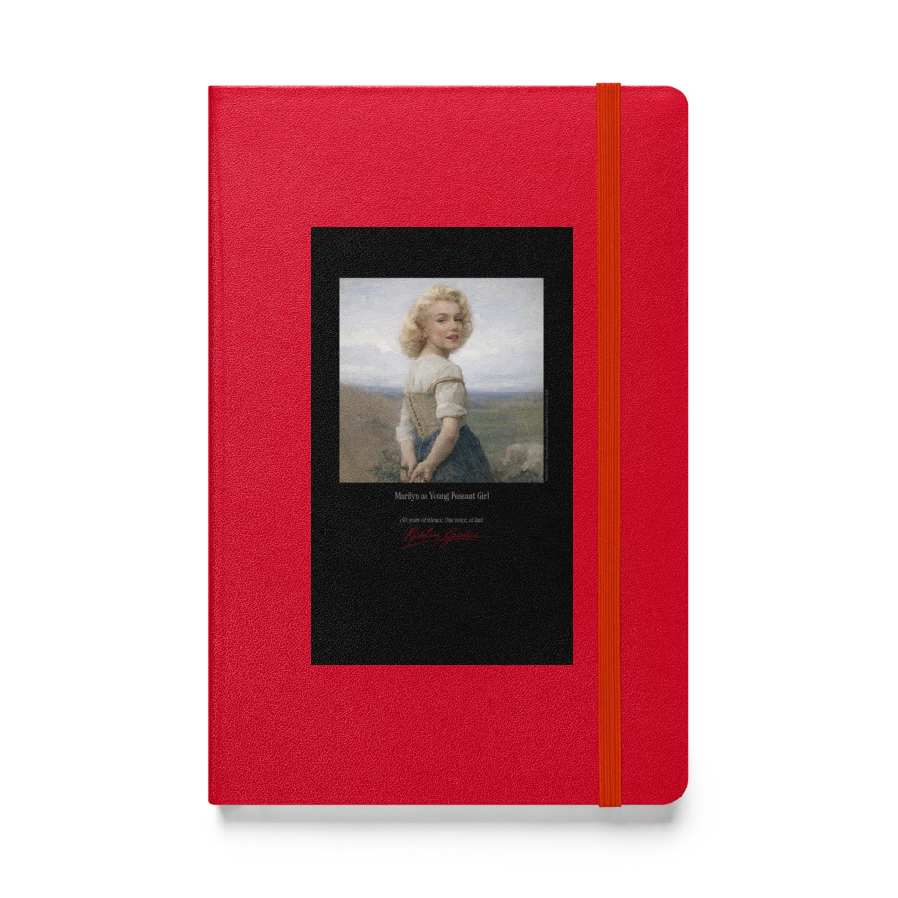 Bouguereau Young Peasant Girl Notebook | MARILYN100 Cyberpainting - Red