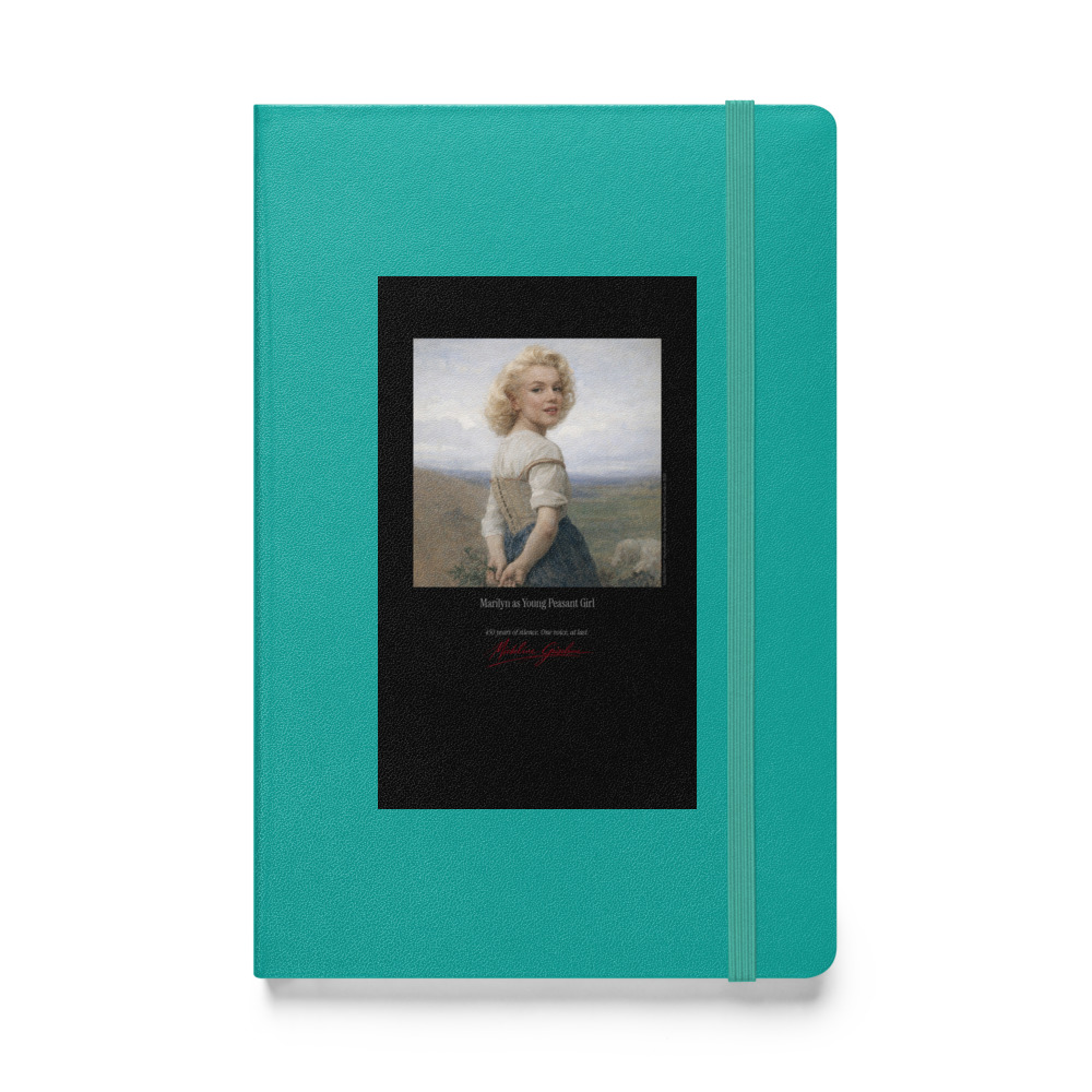 Bouguereau Young Peasant Girl Notebook | MARILYN100 Cyberpainting - Turquoise
