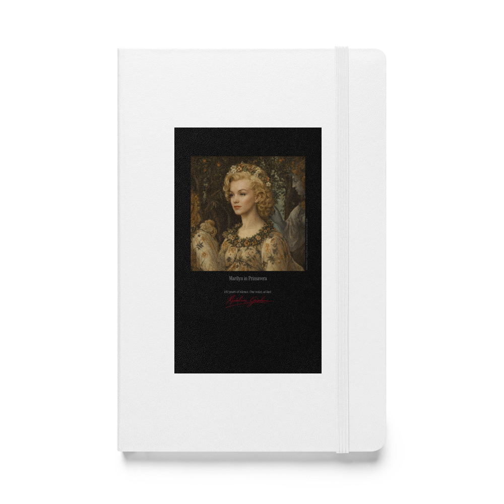 Botticelli Marilyn in Primavera Notebook | MARILYN100 Cyberpainting - White