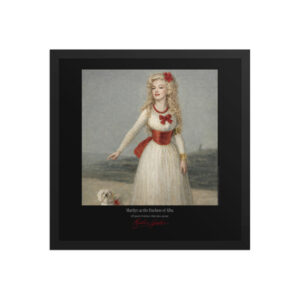 Goya the Duchess of Alba Framed Print Black Ed. 16x16" | MARILYN100 Cyberpainting - Black frame
