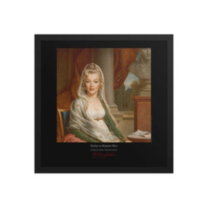 Gérard Madame Mère Framed Print Black Ed. 16x16" | MARILYN100 Cyberpainting - Black frame
