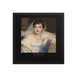 Ingres Madame de Rivière Framed Print Black Ed. 16x16" | MARILYN100 Cyberpainting - Black frame