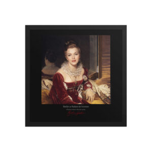 Ingres Madame de Senonnes Framed Print Black Ed. 16x16" | MARILYN100 Cyberpainting - Black frame