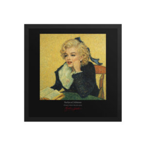van Gogh L'Arlésienne Framed Print Black Ed. 16x16" | MARILYN100 Cyberpainting - Black frame