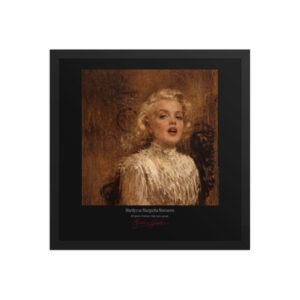 Serov Margarita Morozova Framed Print Black Ed. 16x16" | MARILYN100 Cyberpainting - Black frame