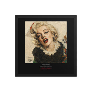 Schiele Wally Framed Print Black Ed. 16x16" | MARILYN100 Cyberpainting - Black frame