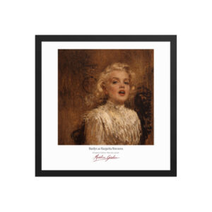 Serov Margarita Morozova Framed Print White Ed. 16x16" | MARILYN100 Cyberpainting - Black frame