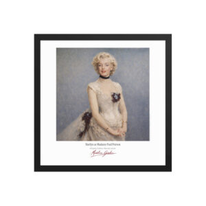 Sargent Madame Paul Poirson Framed Print White Ed. 16x16" | MARILYN100 Cyberpainting - Black frame