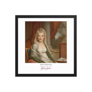 Gérard Madame Mère Framed Print White Ed. 16x16" | MARILYN100 Cyberpainting - Black frame